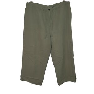 Caribbean Joe Olive Green Capri Pants